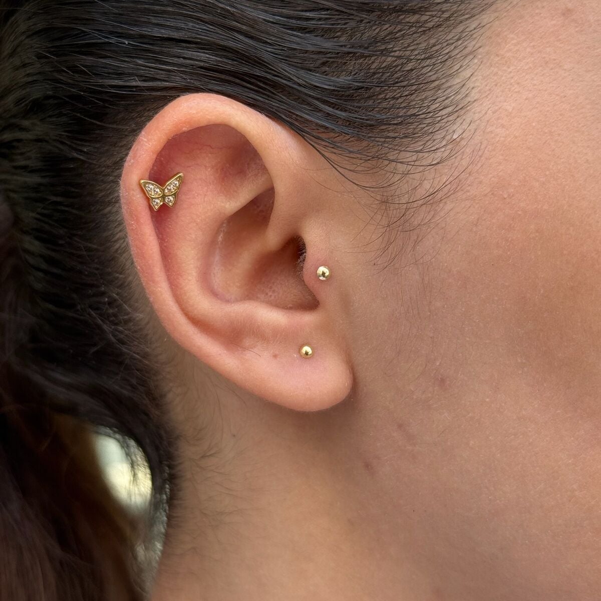 14 AYAR KELEBEK MODEL TRAGUS HELİX KÜPE