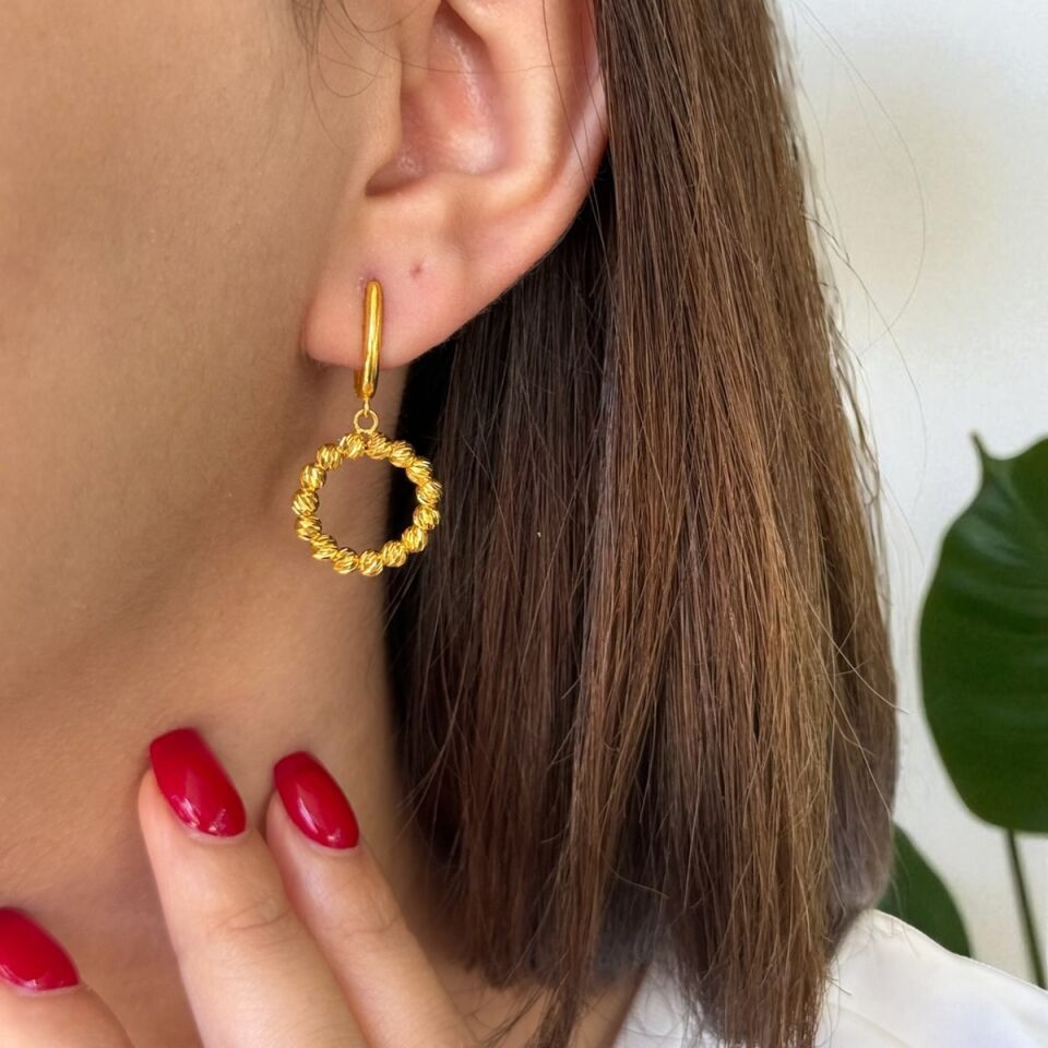 22 AYAR DORİKA SALLANTILI HALKA KÜPE