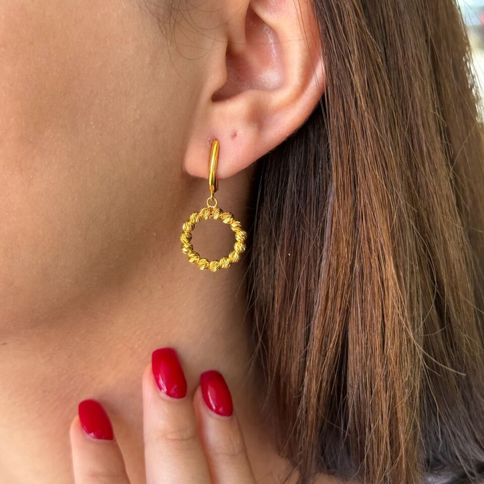 22 AYAR DORİKA SALLANTILI HALKA KÜPE