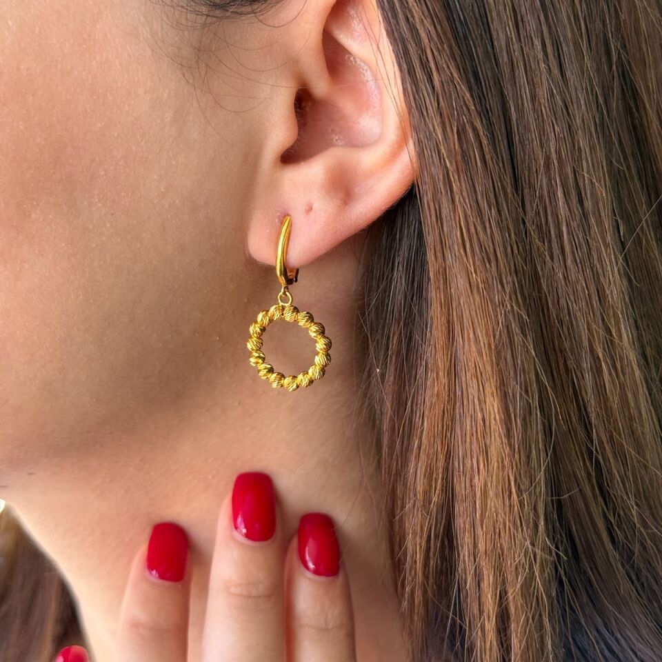 22 AYAR DORİKA SALLANTILI HALKA KÜPE