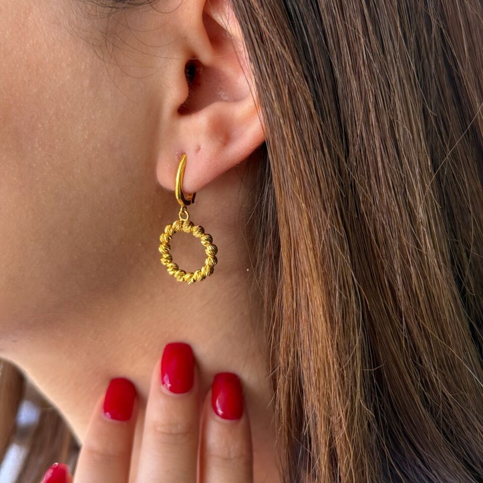 22 AYAR DORİKA SALLANTILI HALKA KÜPE