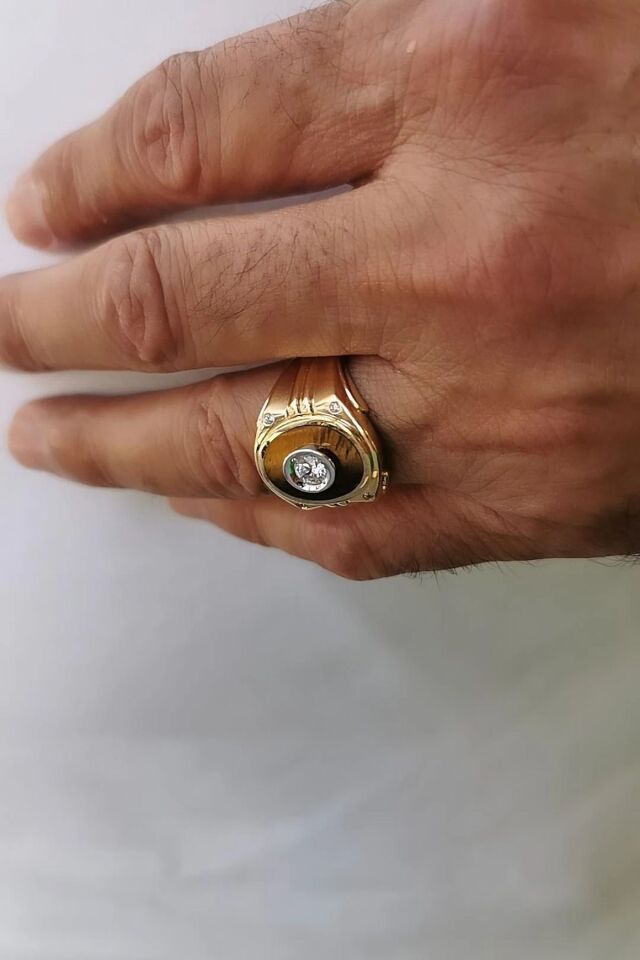 14 AYAR KAPLANGÖZÜ TASARIM İTALYAN ERKEK YÜZÜK 24