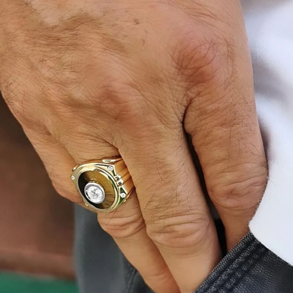 14 AYAR KAPLANGÖZÜ TASARIM İTALYAN ERKEK YÜZÜK