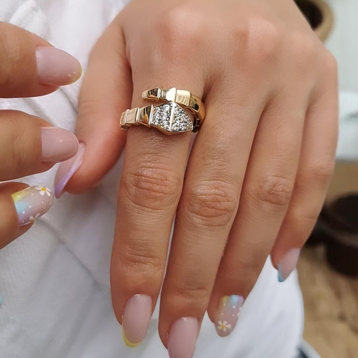 14 AYAR ÖZEL TASARIM İTALYAN YILAN YÜZÜK