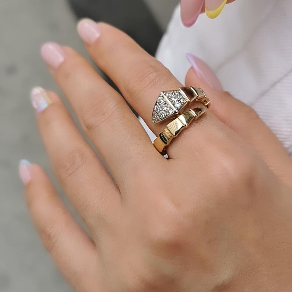 14 AYAR ÖZEL TASARIM İTALYAN YILAN YÜZÜK