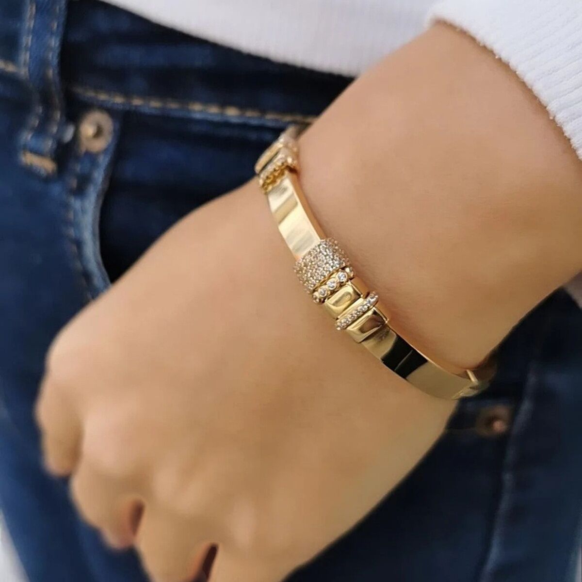 14 AYAR ÜST CHARMLARI HAREKETLİ İTALYAN ALTIN BİLEZİK