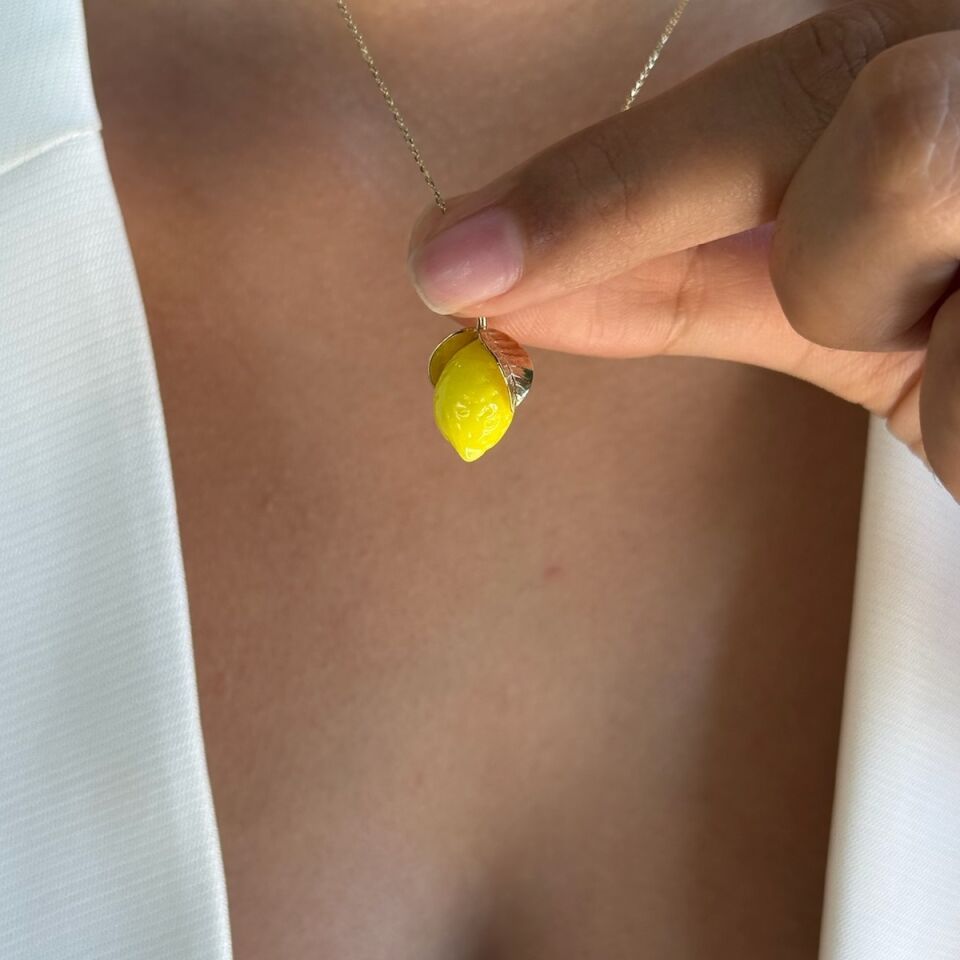 14 AYAR ÖZEL TASARIM LİMON KOLYE