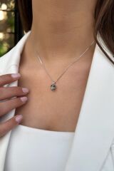 14 AYAR 3,04 CT MİSTİK TOPAZ VE PIRLANTA TAŞLI ALTIN KOLYE