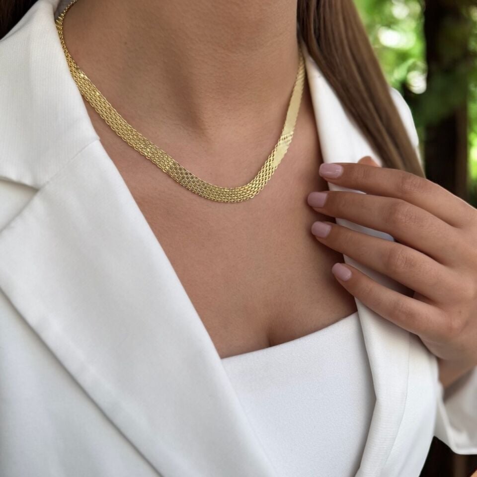 14 AYAR KALIN VİNTAGE KOLYE