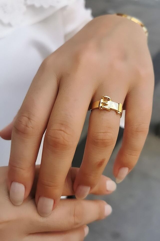 14 Ayar Kemer Modeli Altın Yüzük 15