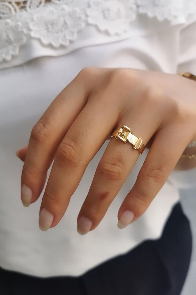 14 Ayar Kemer Modeli Altın Yüzük 16