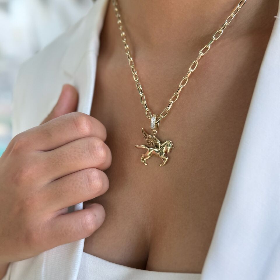 14 AYAR KANATLI AT PEGASUS KOLYE UCU