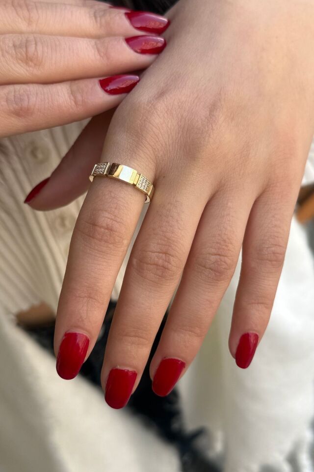 14 AYAR KEMER MODELİ ALTIN YÜZÜK 17