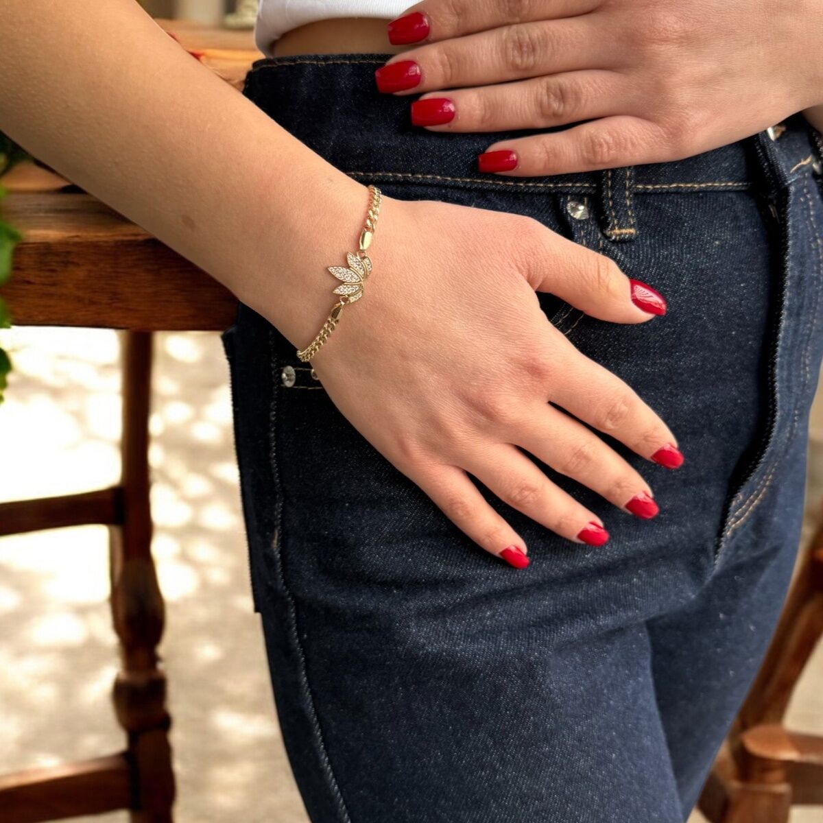 14 AYAR LOTUS MODEL ALTIN BİLEKLİK