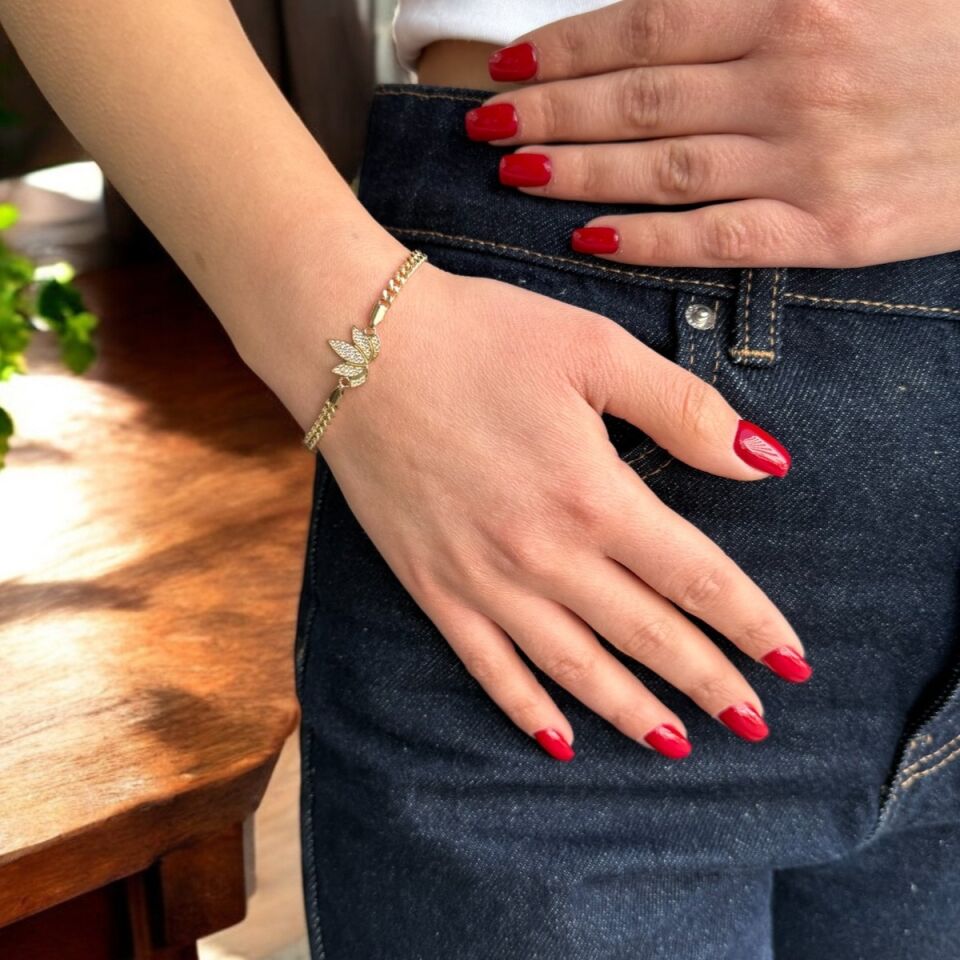 14 AYAR LOTUS MODEL ALTIN BİLEKLİK