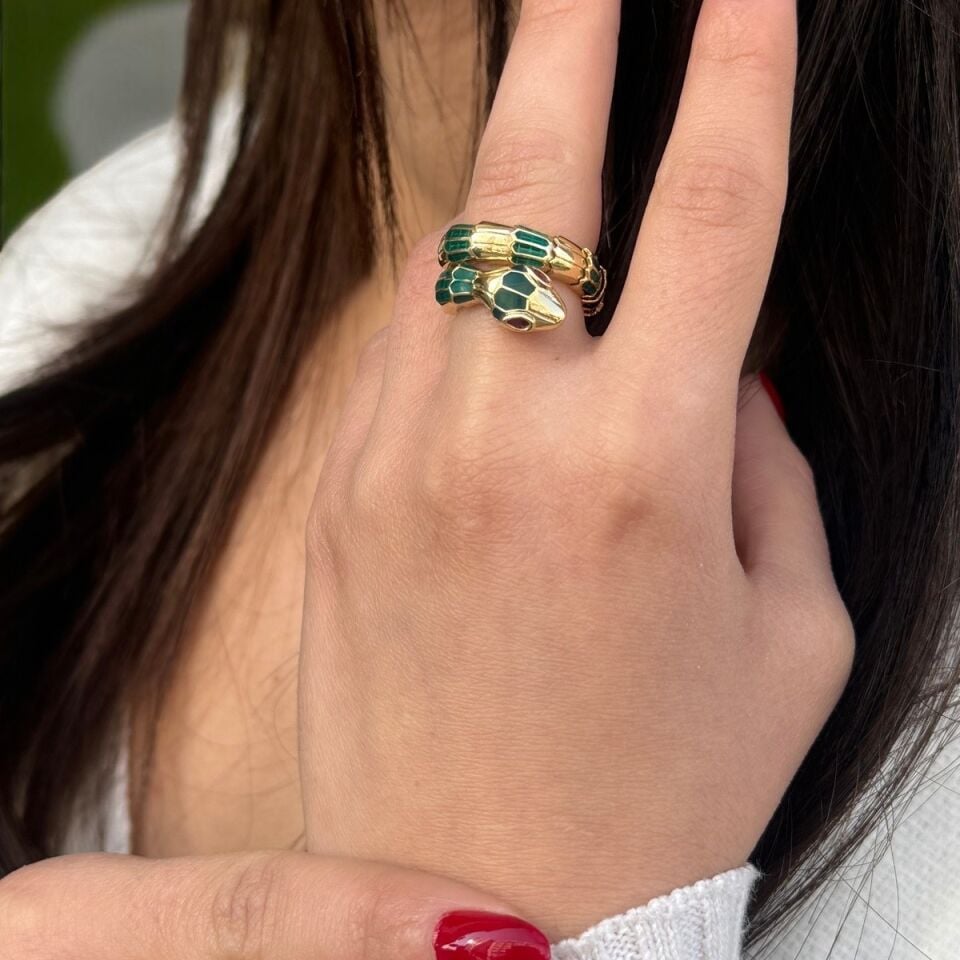 14 AYAR İTALYAN YILAN TASARIM YÜZÜK