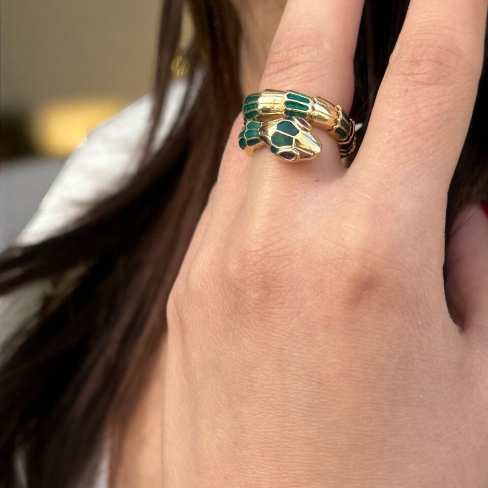 14 AYAR İTALYAN YILAN TASARIM YÜZÜK