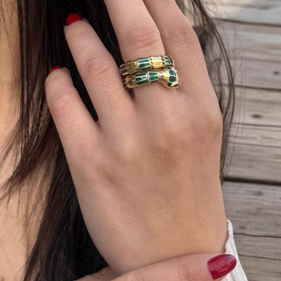 14 AYAR İTALYAN YILAN TASARIM YÜZÜK