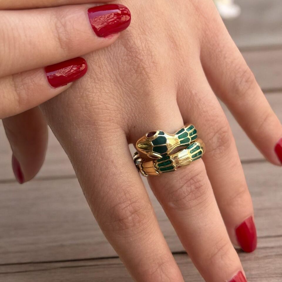 14 AYAR İTALYAN YILAN TASARIM YÜZÜK