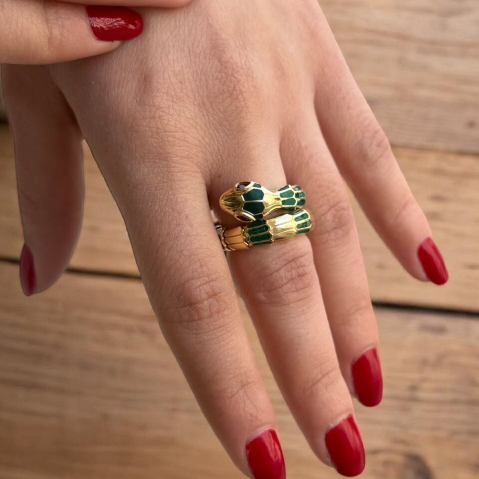 14 AYAR İTALYAN YILAN TASARIM YÜZÜK