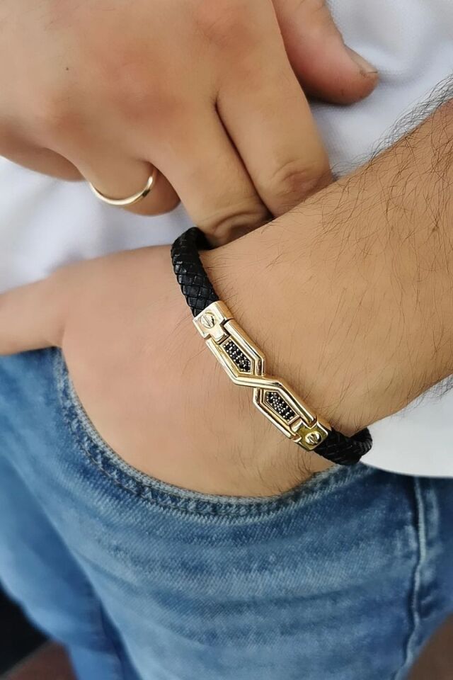 14 AYAR İTALYAN DERİ KAYIŞLI ERKEK BİLEKLİK
