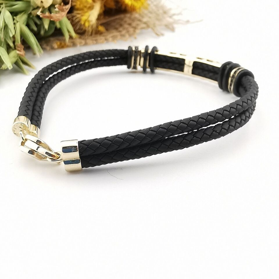 14 AYAR DERİ KAYIŞLI İTALYAN ERKEK BİLEKLİK