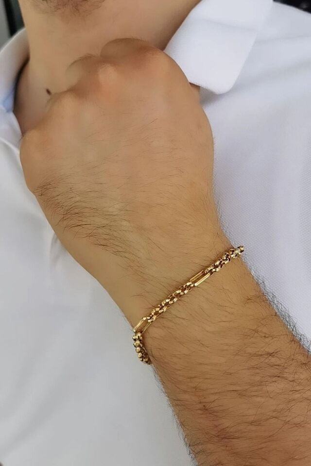 14 AYAR DOC ZİNCİRLİ ERKEK BİLEKLİK