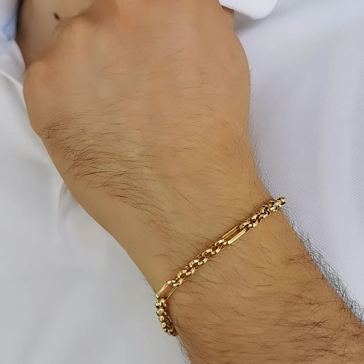 14 AYAR DOC ZİNCİRLİ ERKEK BİLEKLİK