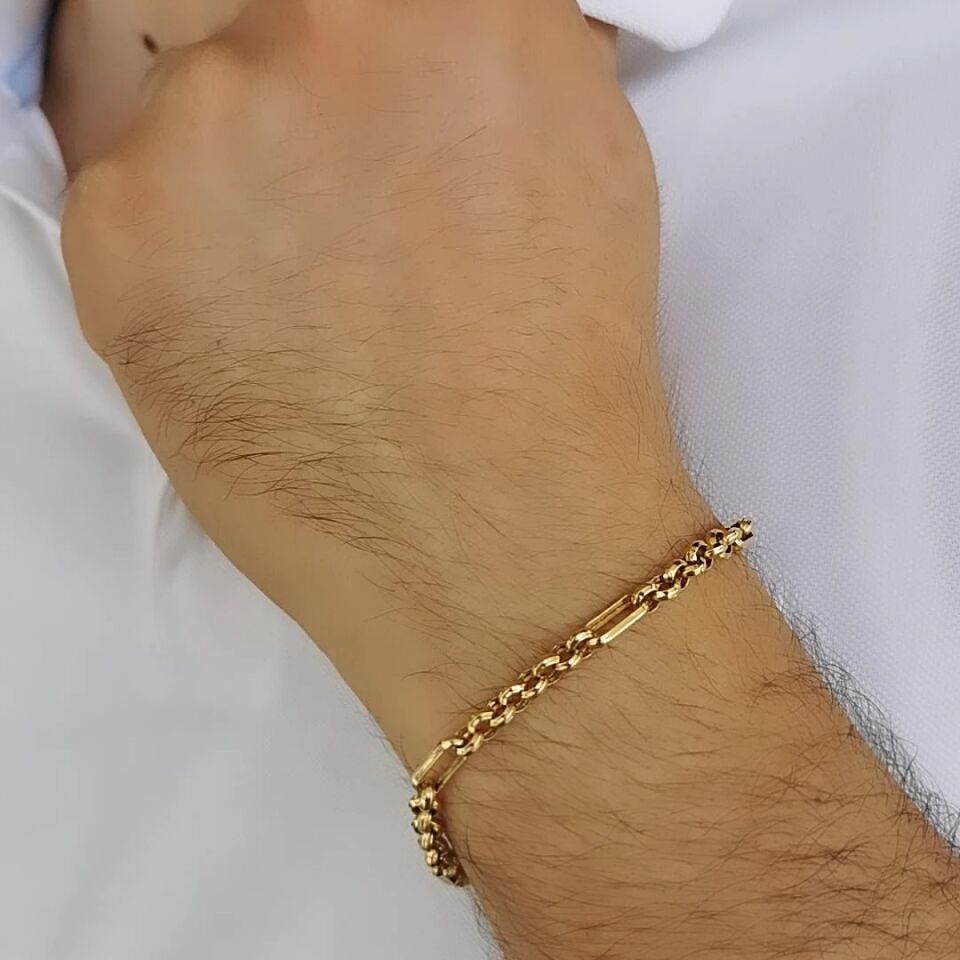 14 AYAR DOC ZİNCİRLİ ERKEK BİLEKLİK