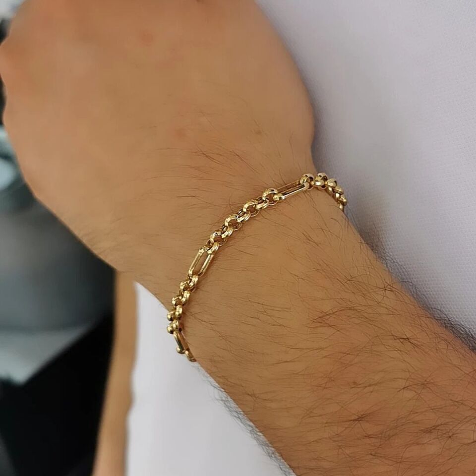 14 AYAR DOC ZİNCİRLİ ERKEK BİLEKLİK