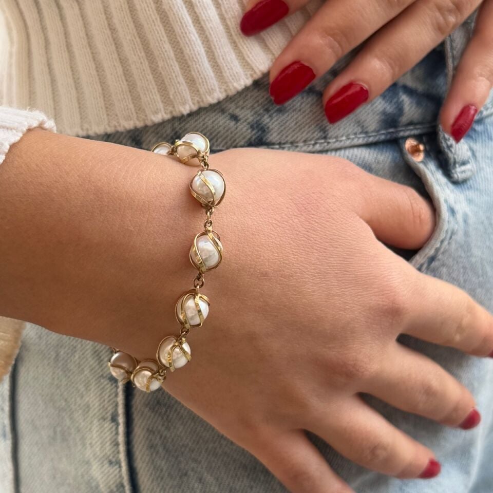 14 AYAR İNCİLİ ÖZEL TASARIM BİLEKLİK