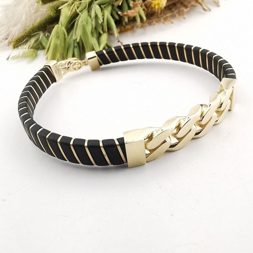 14 AYAR DERİ KAYIŞLI İTALYAN ERKEK BİLEKLİK