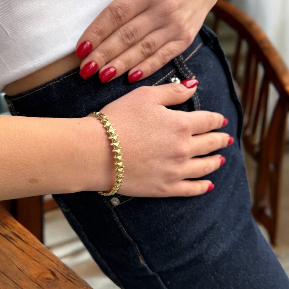 14 AYAR İTALYAN ALTIN KELEPÇE BİLEZİK