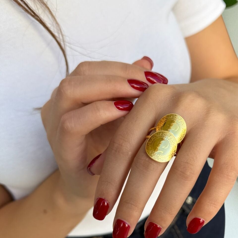 22 AYAR İKİ ÇEYREKLİ YÜZÜK