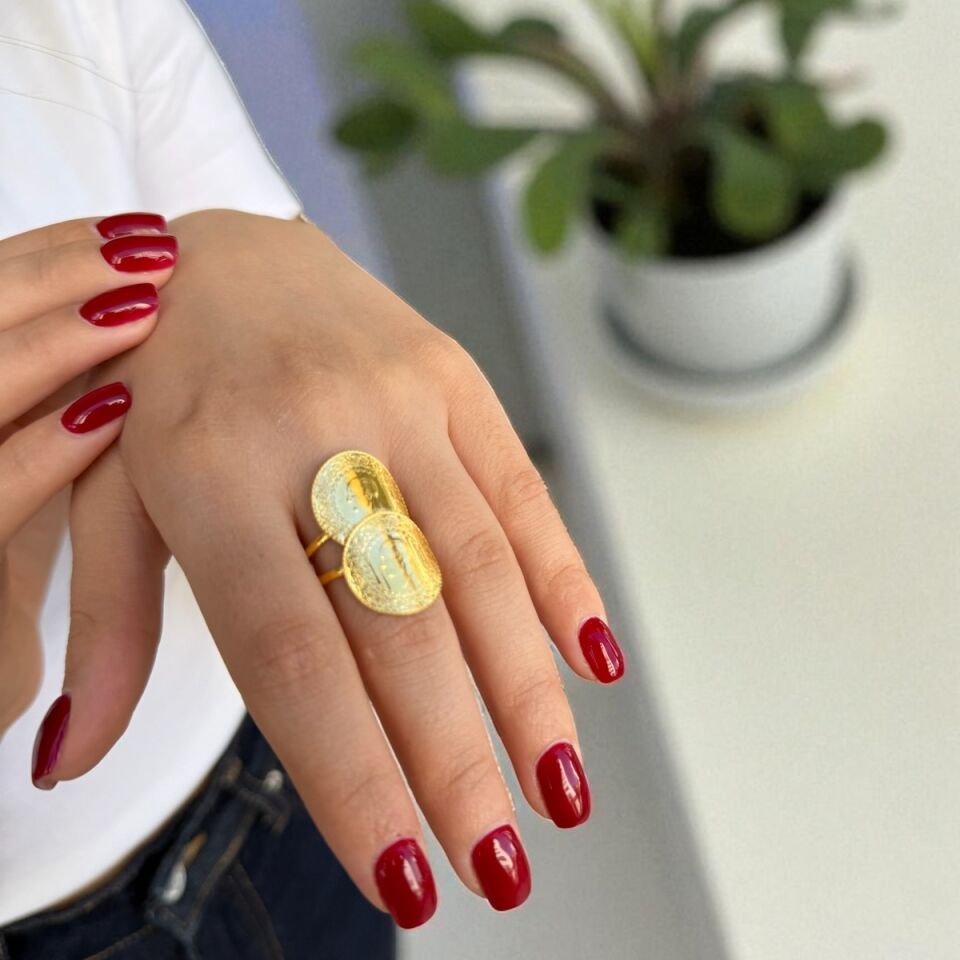 22 AYAR İKİ ÇEYREKLİ YÜZÜK