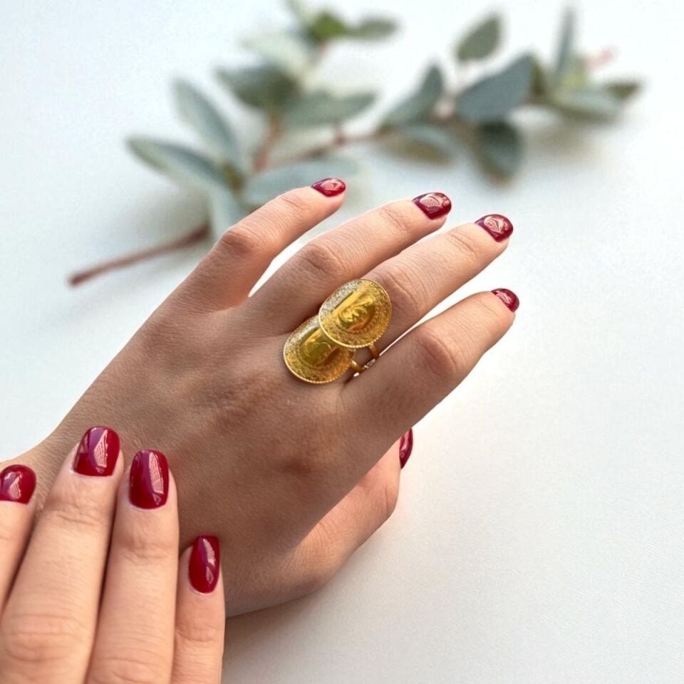 22 AYAR İKİ ÇEYREKLİ YÜZÜK