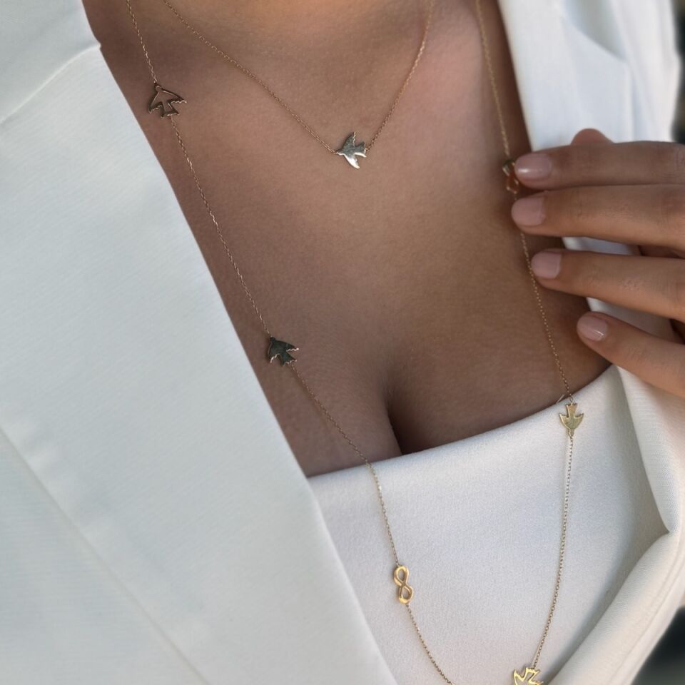 14 AYAR DOLAMALI ŞANS KOLYESİ