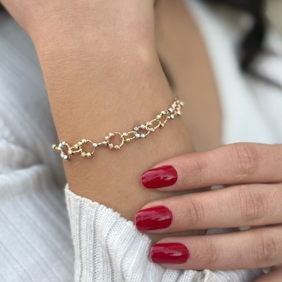 14 AYAR DORİKA TOPLU ÜÇ RENK BİLEKLİK