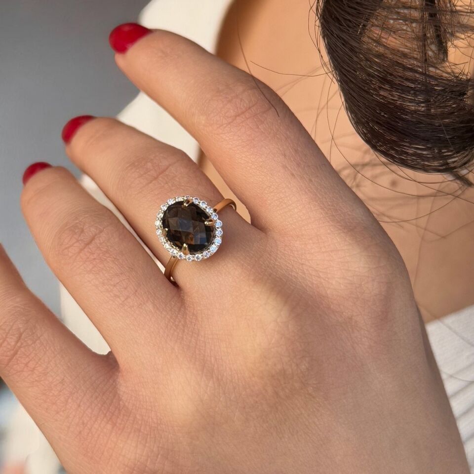14 AYAR SMOKY İTALYAN YÜZÜK