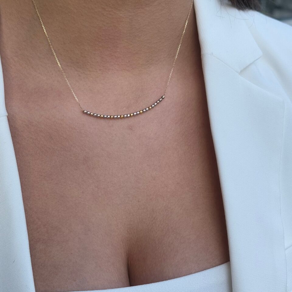 14 AYAR DORİKA TOPLU ZARİF KOLYE