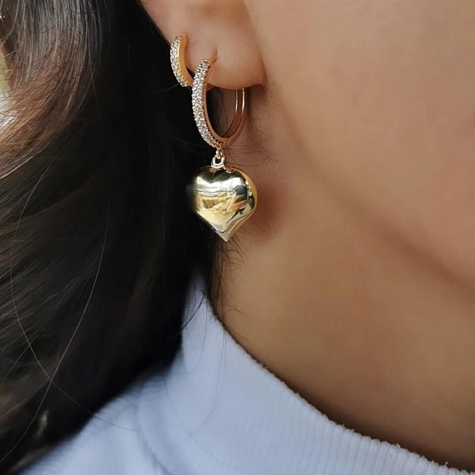 14 AYAR KALP SALLANTILI İTALYAN HALKA KÜPE