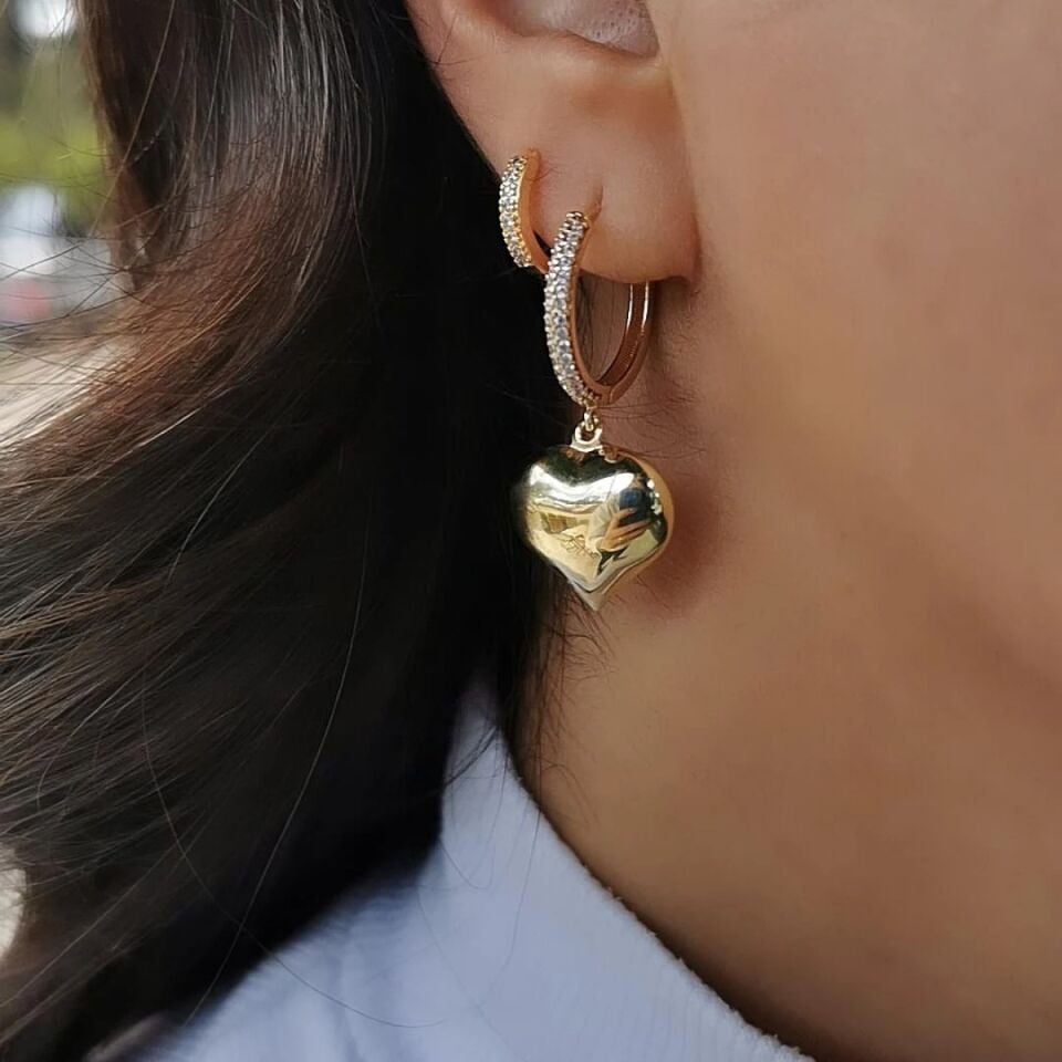 14 AYAR KALP SALLANTILI İTALYAN HALKA KÜPE