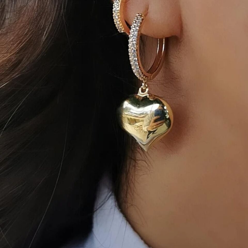 14 AYAR KALP SALLANTILI İTALYAN HALKA KÜPE