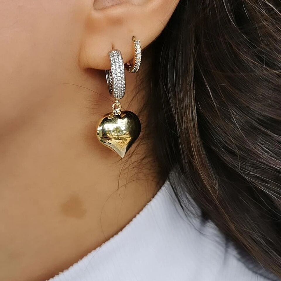 14 AYAR KALP SALLANTILI İTALYAN HALKA KÜPE