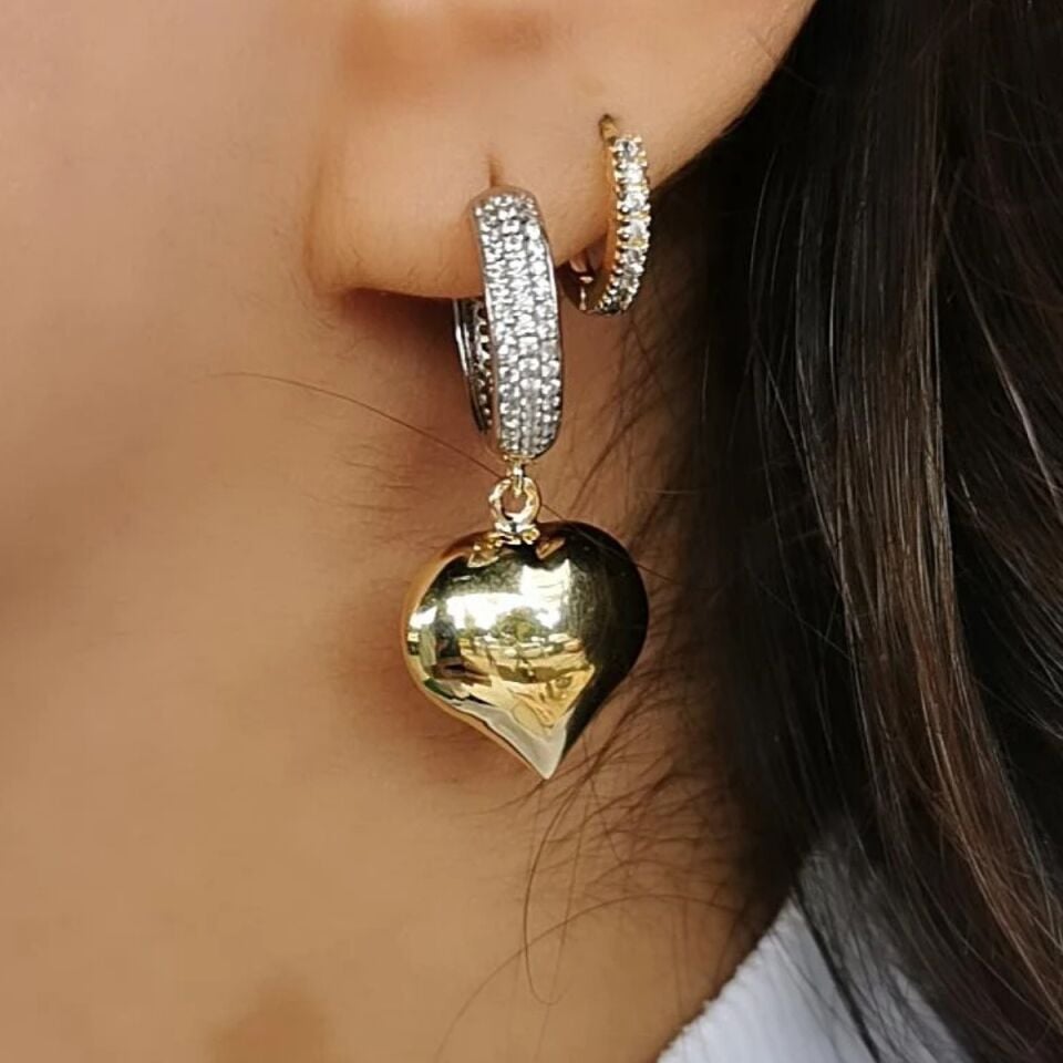 14 AYAR KALP SALLANTILI İTALYAN HALKA KÜPE