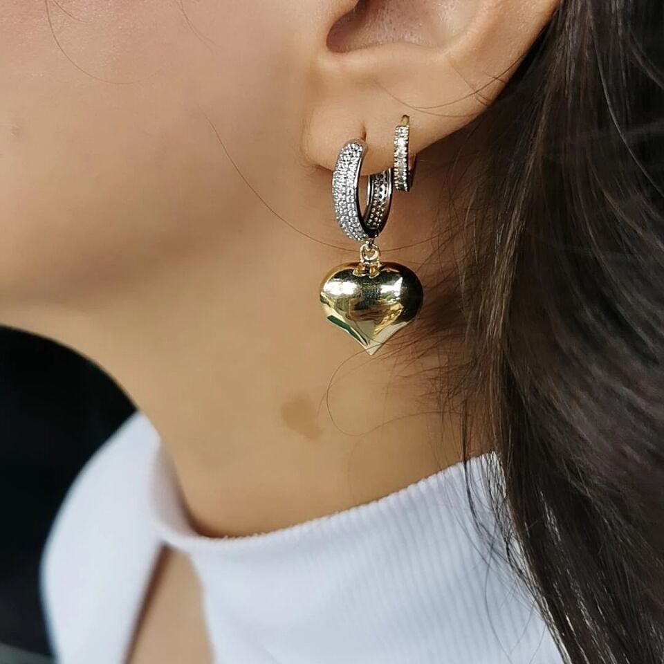 14 AYAR KALP SALLANTILI İTALYAN HALKA KÜPE