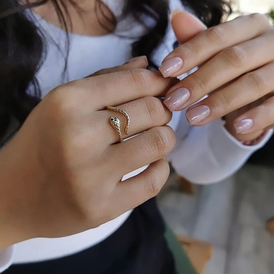 14 AYAR MİNİMAL YILAN YÜZÜK