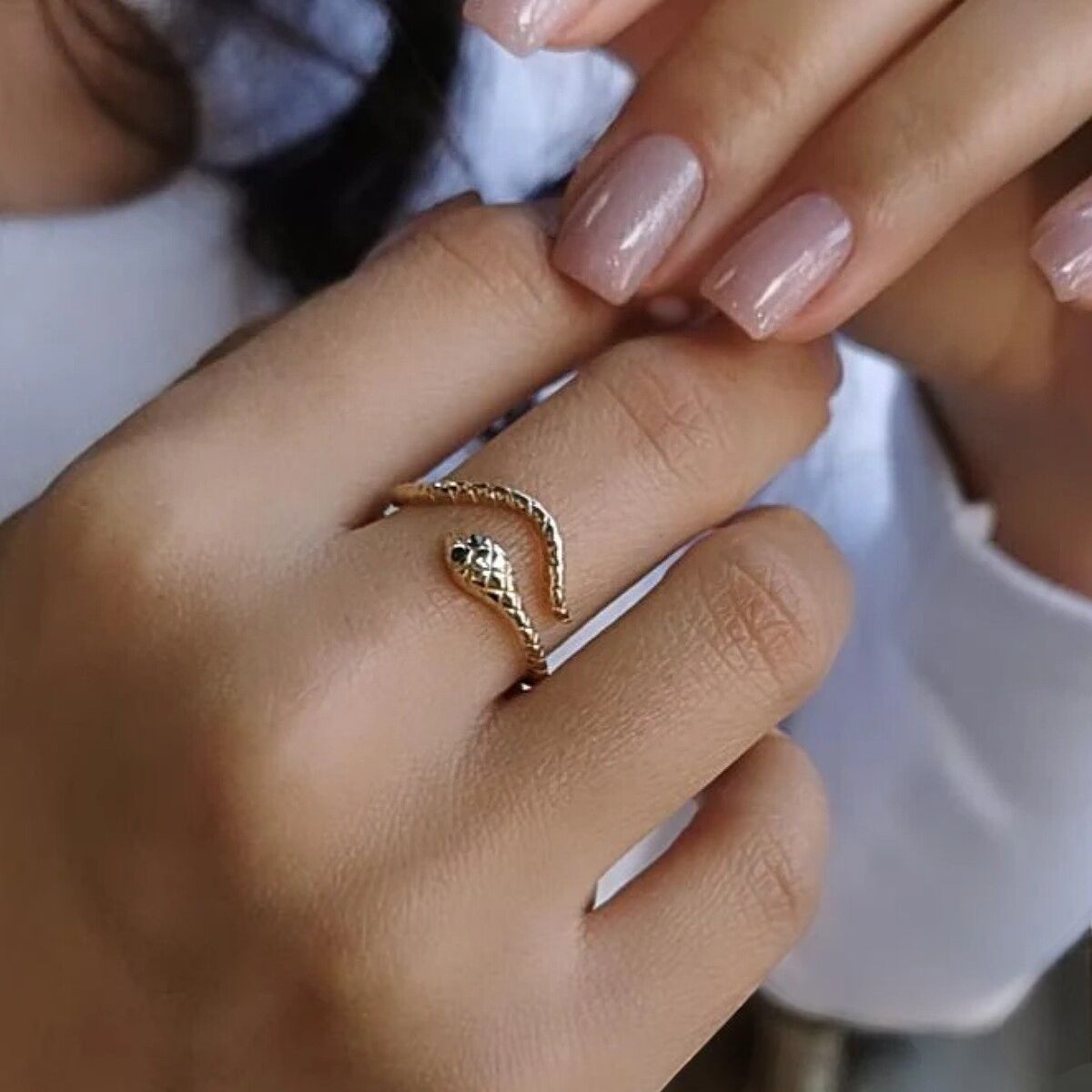 14 AYAR MİNİMAL YILAN YÜZÜK