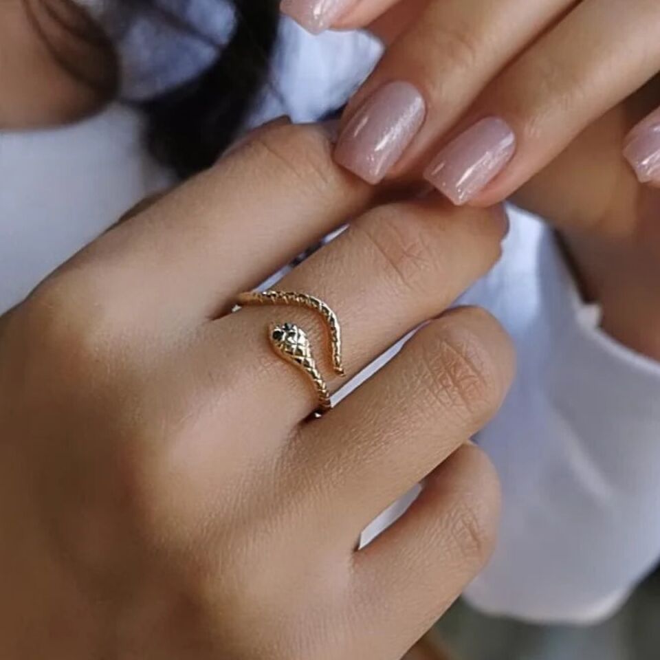 14 AYAR MİNİMAL YILAN YÜZÜK