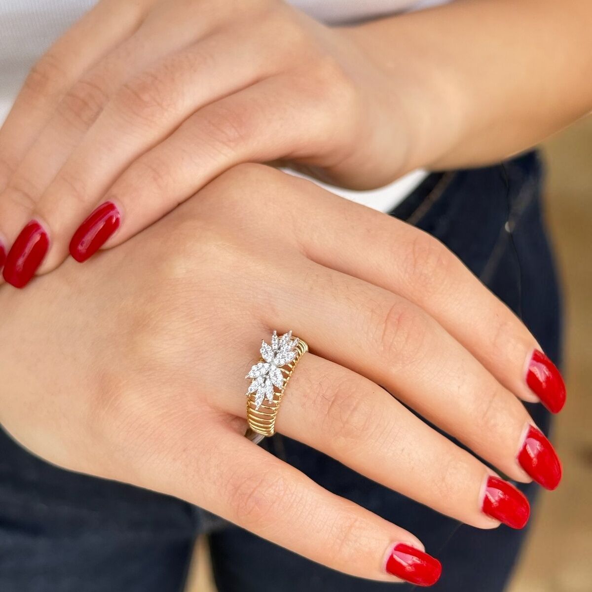 14 AYAR İTALYAN ÖZEL TASARIM ALTIN YÜZÜK